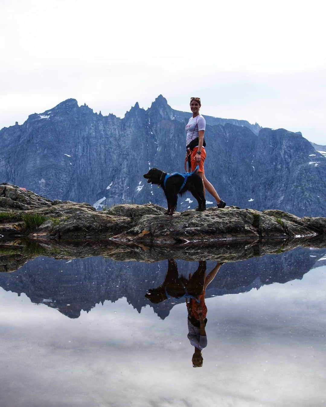 Dame og hund på Litlefjellet, Åndalsnes
